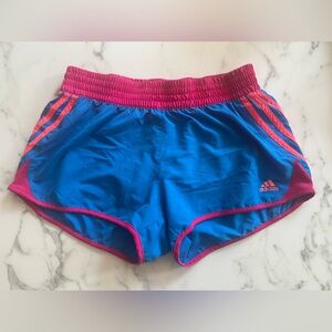 Adidas Blue and Pink Running Shorts